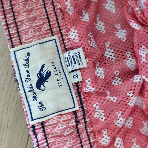 Ted Baker Geo Print midi swim shorts size 2 - Picture 4 of 11